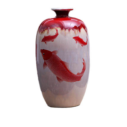 Compatible porzellan Jahrriesnge  for kiln change cracked glaze pomegranate flower vase cna0446 