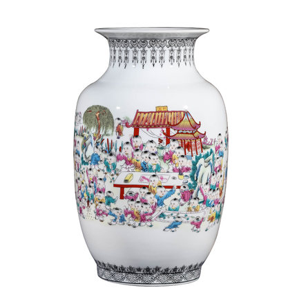 Compatible porzellan Jahrriesnge  for pastel one hundred children figure vase cna0782 