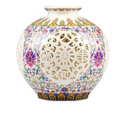 Compatible porzellan Jahrriesnge  for pastel hollow thin fetal pomegranate flower vase cna0812 