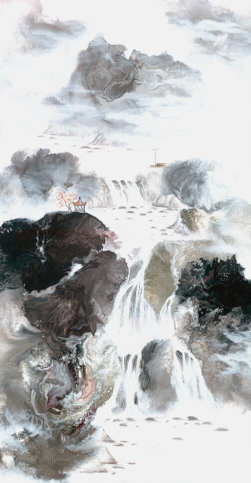 Compatible Landschaft JAHRRIESNGE  for waterfall lpf09559 