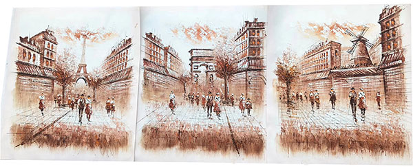 Compatible Landschaft JAHRRIESNGE  for Arc-de-Triomphe-and-Eiffel-Tower-lpg0788 