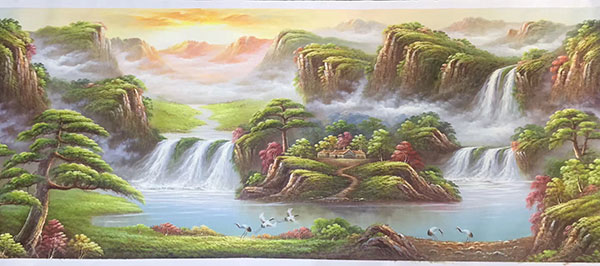 Compatible Landschaft JAHRRIESNGE  for waterfall-lpg1195 