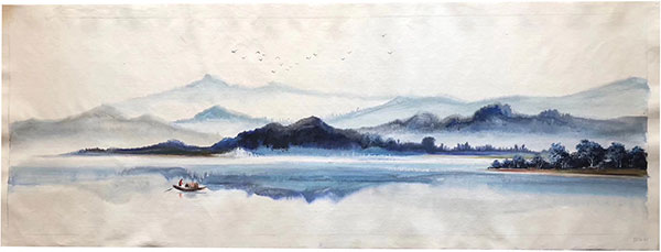 Compatible Landschaft JAHRRIESNGE  for montains-and-boat-lpg1463 