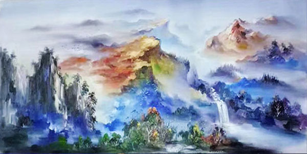 Compatible Landschaft JAHRRIESNGE  for montain-waterfall-lpg1590 