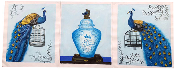 Compatible Tiere Jahrriesnge  for mixed  peacocks and vase lpg2682 