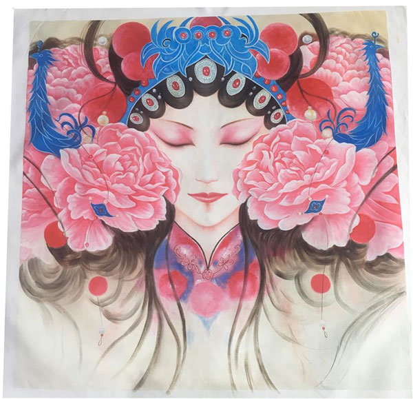 Compatible Porträt Jahrriesnge  for Peking Opera lpg2708 